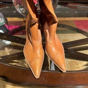 Gently Worn (Once) Vintage BCBG Girl Tan Western Boots